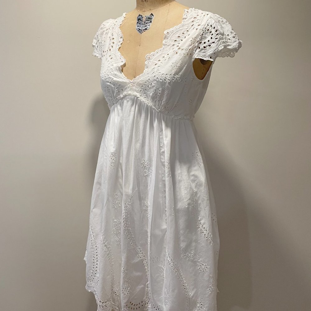 BCBGMaxAzria White Eyelet Dress